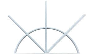 4W2H Half Round Window Grille