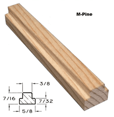 M-Pine 5/8" x 7/16" Grille Bar
