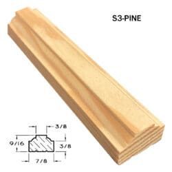 S3-Pine 7/8" x 9/16" Grille Bar